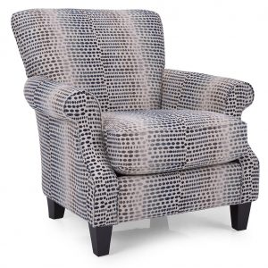 dotted design cushioned chair